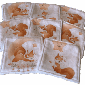 Lot de 8 lingettes lavables