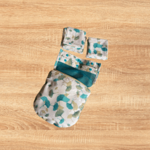 Pochette pour lingettes avec son filet de lavage intégré