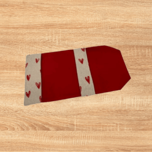Couvre livre de poche molletonné motif coeur